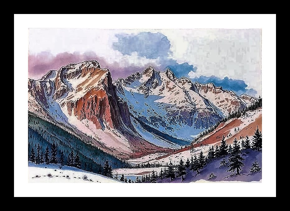 Majestic Mountain Valley Portrait - Frameable Art. Photo Frame With Photo, Wall Hanging Art, Wall Decor, Home Decor, Picture Frame | Size: 8 x 12 inches