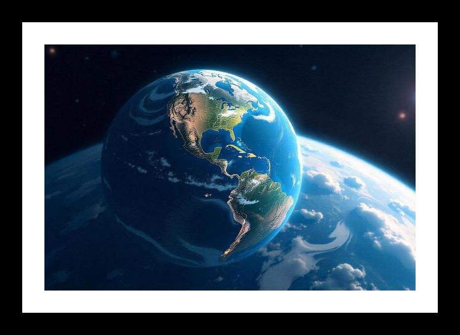 Earth From Space: Americas View - Stunning Photo Wall Art, Interior Accents, Framing Solutions, Residential/Commercial Decor, Premium Gifts | Size: 8 x 12 inches