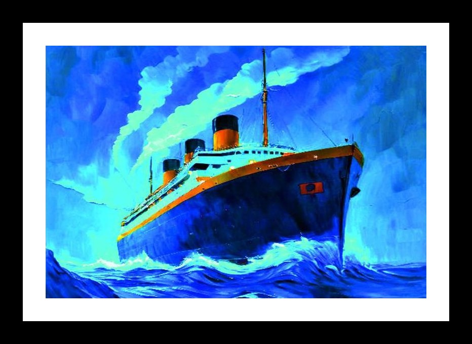 Majestic Liner Stormy Seas Portrait Wall Art, Interior Accents, Framing Solutions, Residential/Commercial Decor, Premium Gifts | Size: 8 x 12 inches
